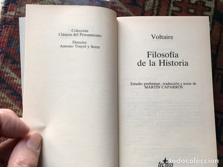 Libros de segunda mano: Filosof&iacute;a de la historia. Voltaire - Foto 3
