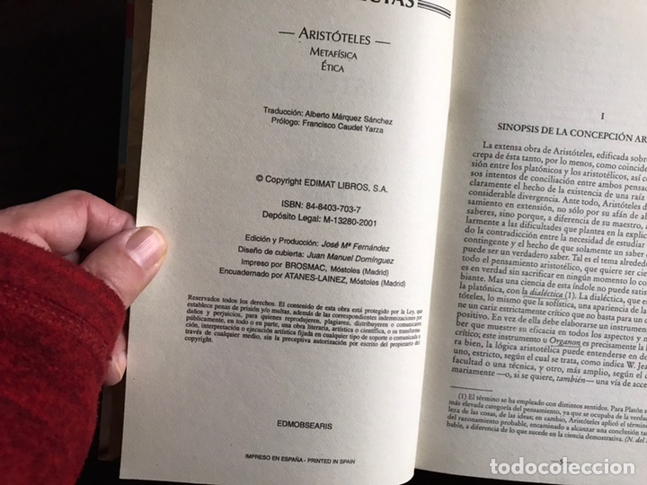 Libros de segunda mano: Arist&oacute;teles. Obras selectas. - Foto 3