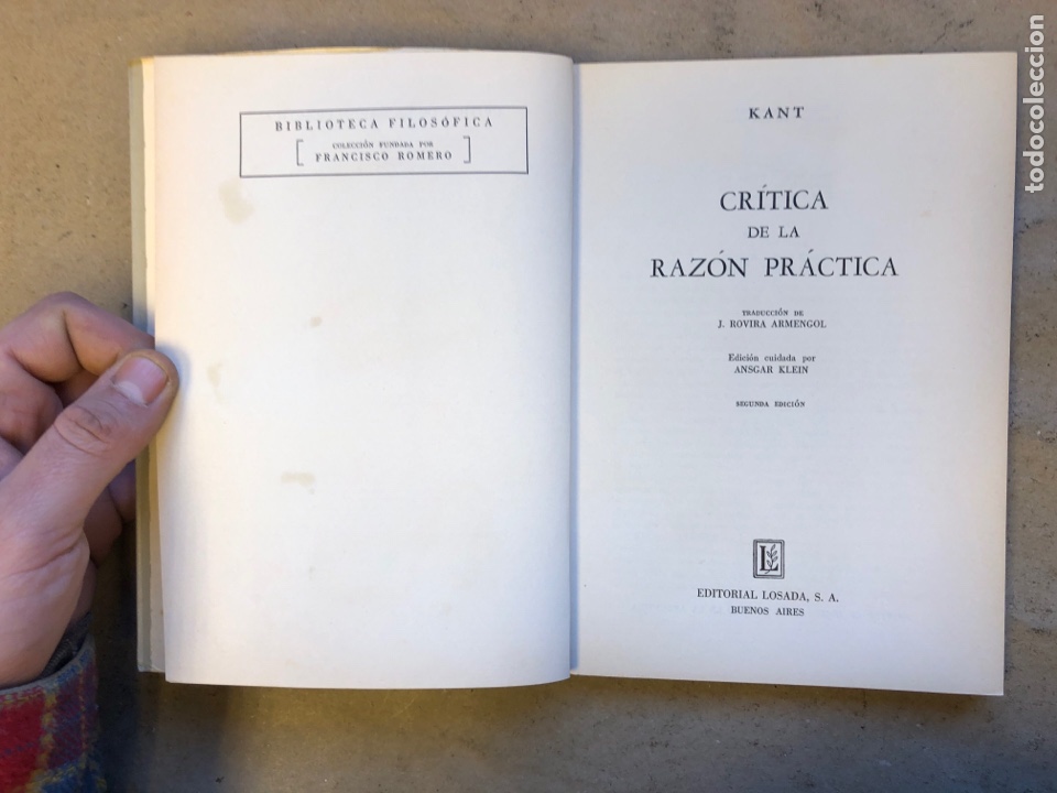 crítica de la razón práctica. kant. editorial l - Comprar Libros de