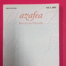 Libros de segunda mano: A AFEA, REVISTA DE FILOSOFÍA. VOL.4, 2002. ED. UNIVERSIDAD SALAMANCA