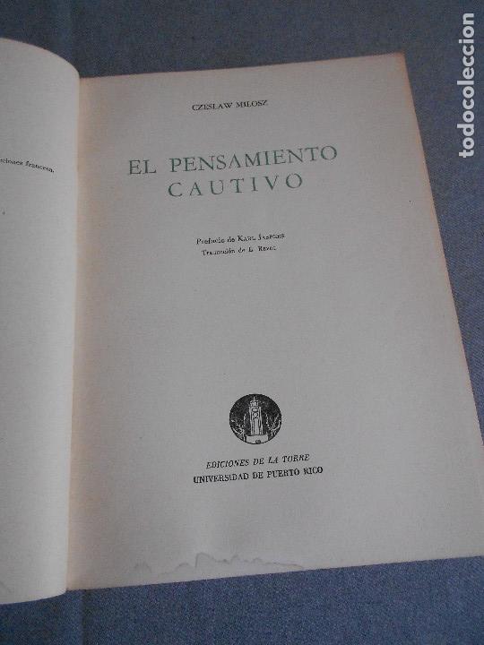 Libros de segunda mano: EL PENSAMIENTO CAUTIVO - Foto 2