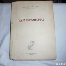 Libros de segunda mano: QUE ES FILOSOFIA.JOSE ORTEGA Y GASSET.REVISTA DE OCCIDENTE MADRID 1958