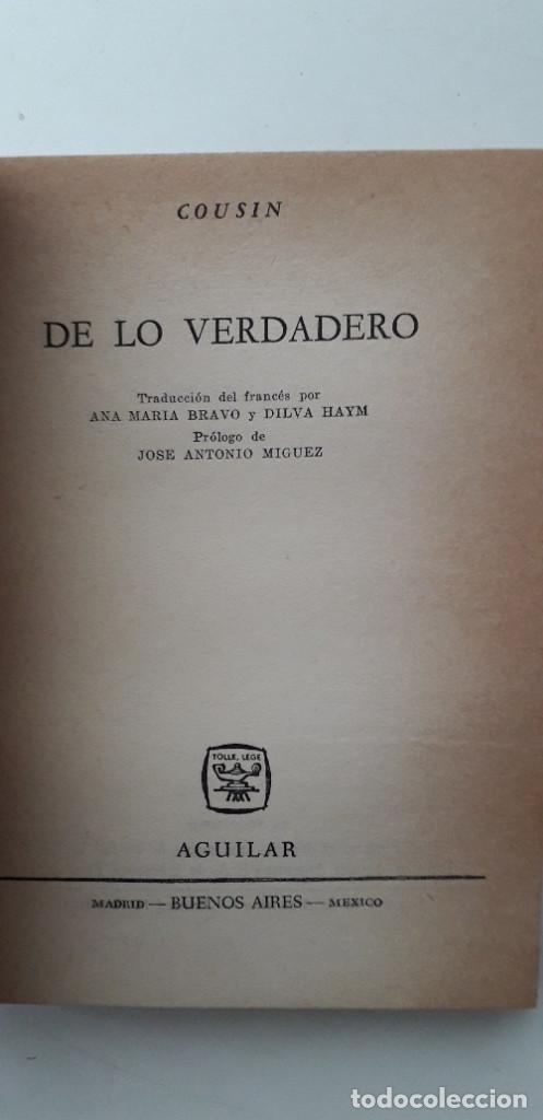 Libros de segunda mano: DE LO VERDADERO - COUSIN - Foto 3