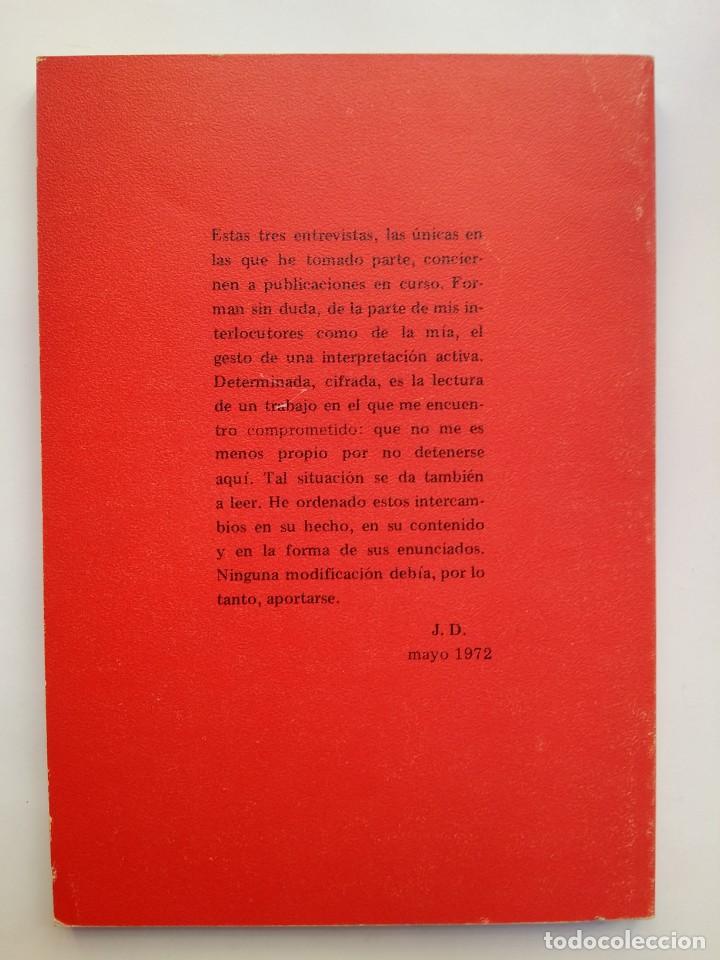 Libros de segunda mano: POSICIONES - JACQUES DERRIDA - PRE-TEXTOS (1977) - Foto 2