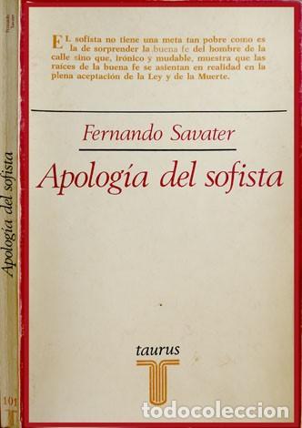 Libros de segunda mano: SAVATER, Fernando.  Apolog&iacute;a del Sofista y otros sofismas. 1981. - Foto 1