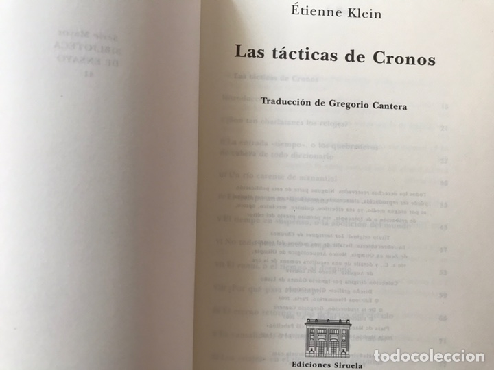 Libros de segunda mano: Las t&aacute;cticas de Cronos. Etierno Klein. Siruela - Foto 4