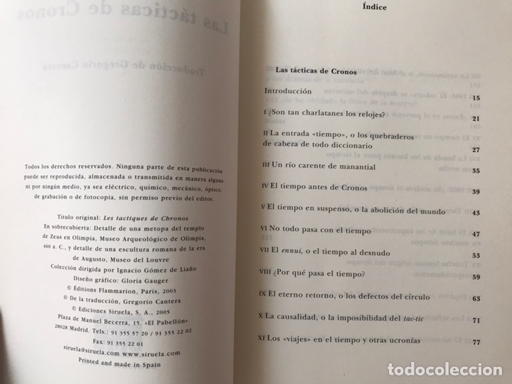 Libros de segunda mano: Las t&aacute;cticas de Cronos. Etierno Klein. Siruela - Foto 5