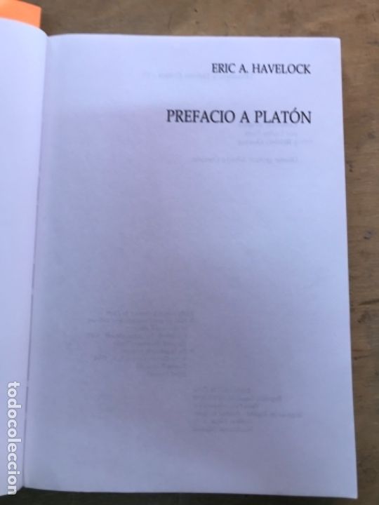 Libros de segunda mano: PREFACIO A PLAT&Oacute;N. ERIC A. HAVELOC. - Foto 2