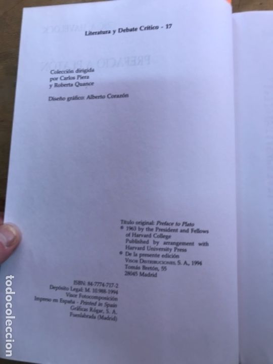 Libros de segunda mano: PREFACIO A PLAT&Oacute;N. ERIC A. HAVELOC. - Foto 3