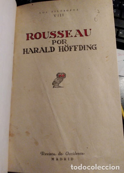 Libros de segunda mano: ROUSSEAU. - HOFFDING, Harold. - Foto 1