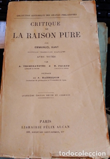Libros de segunda mano: CRITIQUE DE LA RAISON PURE. - KANT, Emmanuel. - Foto 1