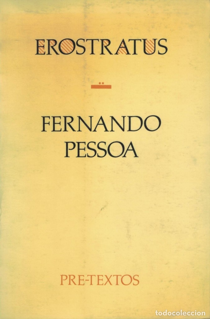 Libros de segunda mano: Fernando Pessoa, Erostratus - Foto 1