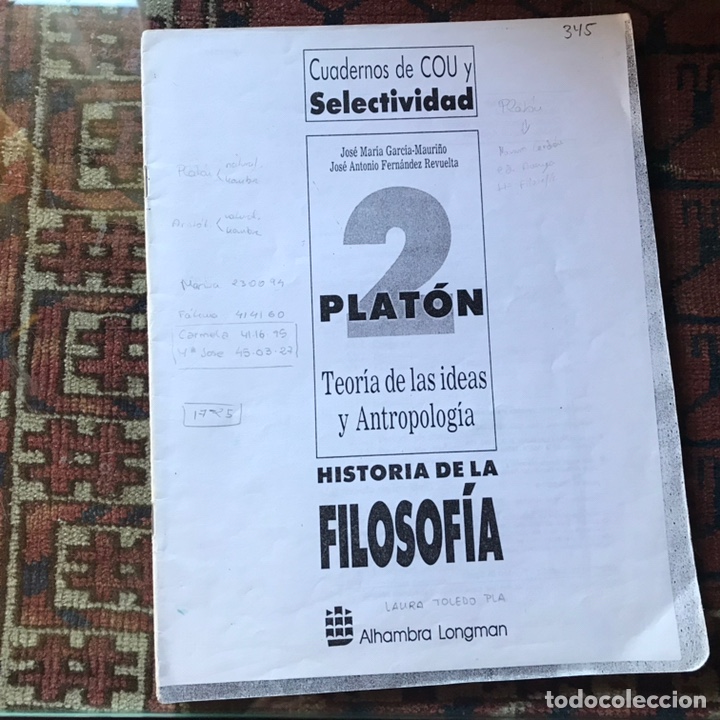 Libros de segunda mano: Plat&oacute;n . Historia de la filosof&iacute;a. Subrayado - Foto 1