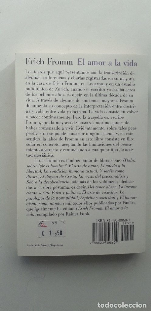 Libros de segunda mano: EL AMOR A LA VIDA - ERICH FROMM - Foto 3