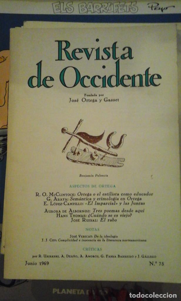 Libros de segunda mano: ASPECTOS DE ORTEGA, y otros art&iacute;culos. Revista de Occidente n&ordm; 75 (Madrid, 1969)