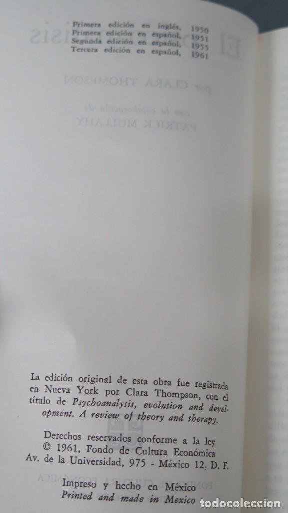 Libros de segunda mano: EL PSICOANALISIS. THOMPSON - Foto 3