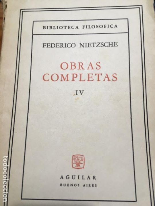 Libros de segunda mano: OBRAS COMPLETAS, FEDERICO NIETZSCHE - Foto 1