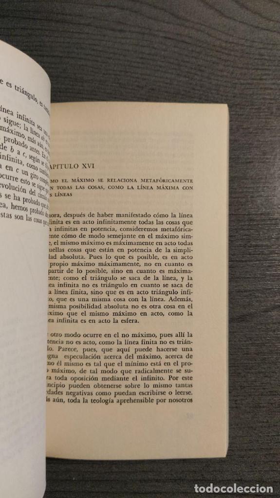 Libros de segunda mano: LA DOCTA IGNORANCIA  NICOLAS DE CUSA   AGUILAR - Foto 5