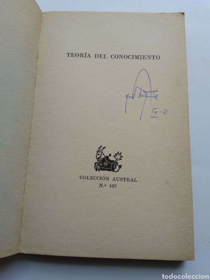 Libros de segunda mano: TEOR&Iacute;A DEL CONOCIMIENTO/J. HESSEN - Foto 3