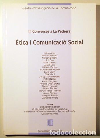 Libros de segunda mano: &Egrave;TICA I COMUNICACI&Oacute; SOCIAL - Barcelona 1993 - Foto 1