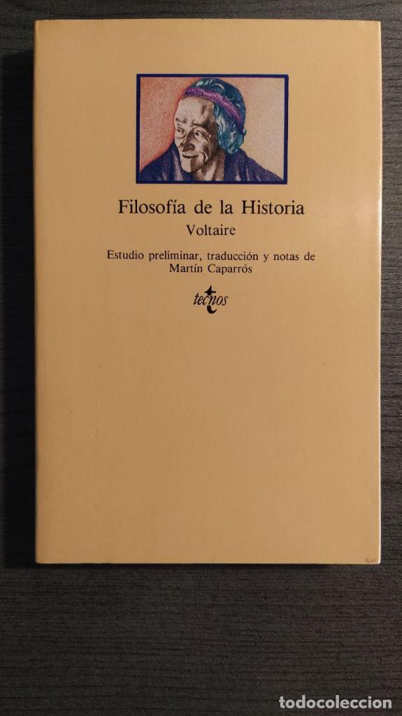 Libros de segunda mano: FILOSOFIA DE LA HISTORIA.  VOLTAIRE.  Tecnos. - Foto 1