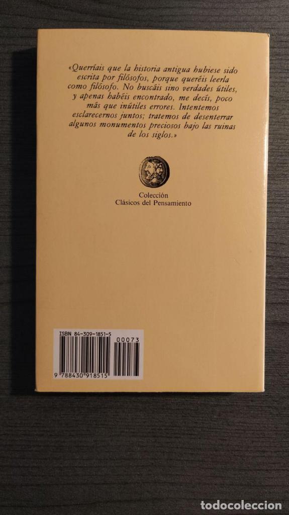 Libros de segunda mano: FILOSOFIA DE LA HISTORIA.  VOLTAIRE.  Tecnos. - Foto 10