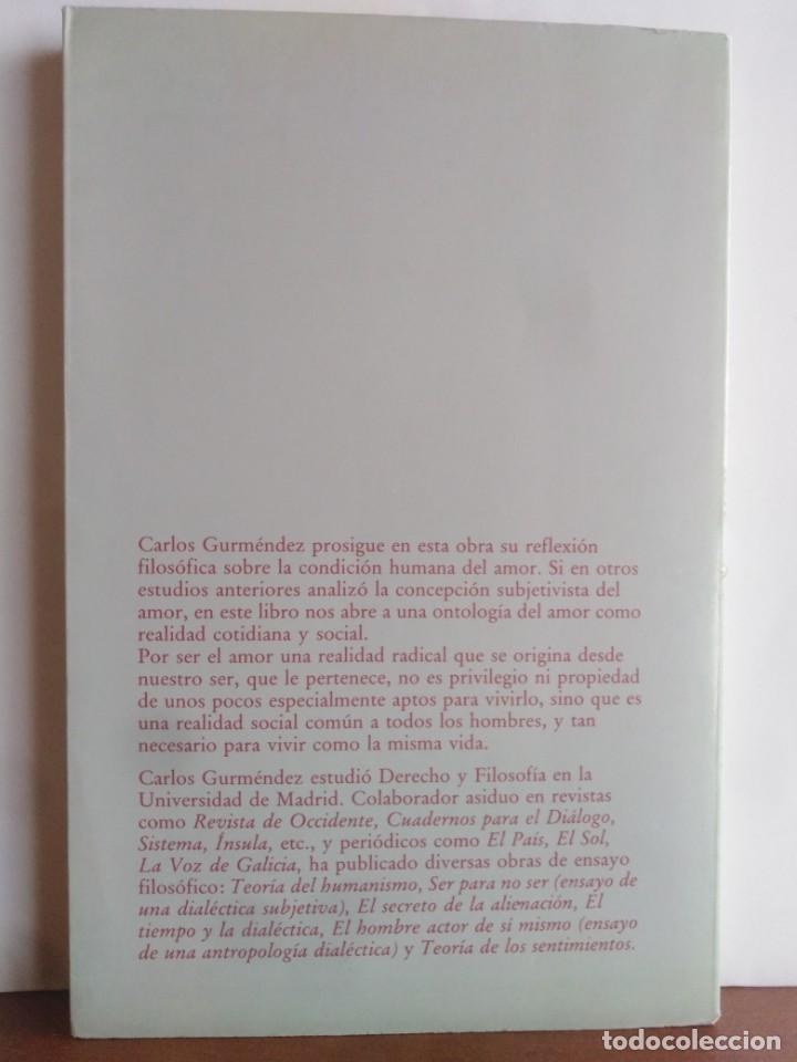 Libros de segunda mano: ESTUDIOS SOBRE EL AMOR - Carlos Guti&eacute;rrez - Foto 2