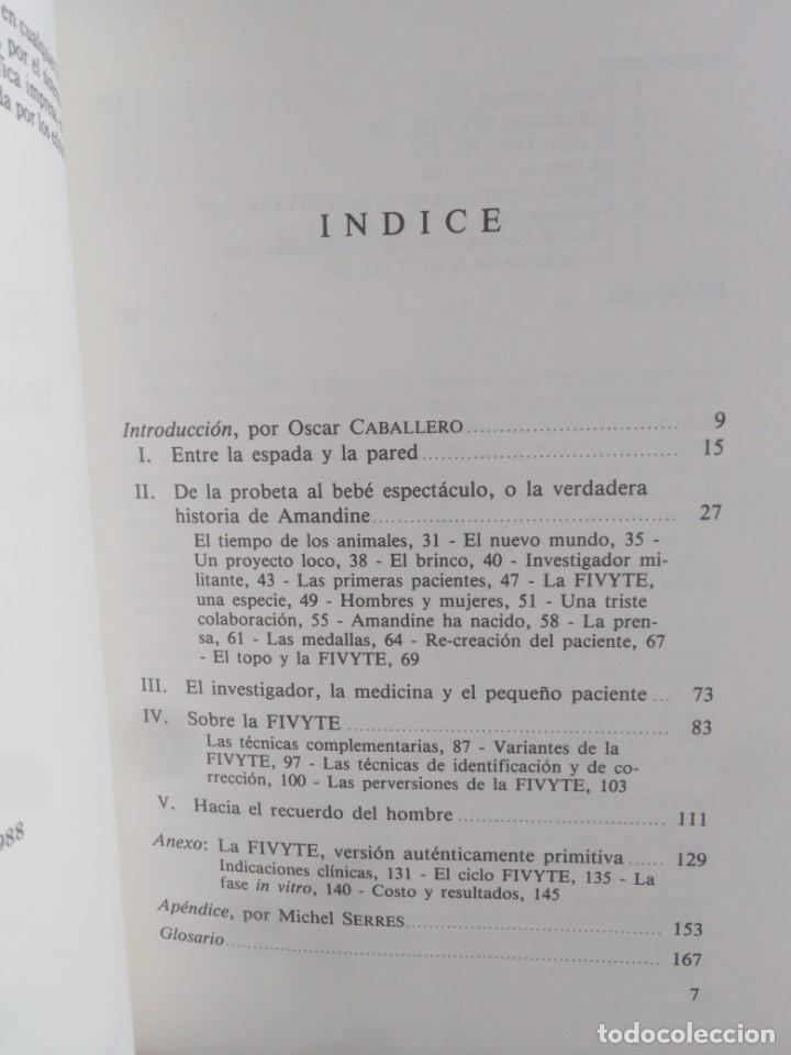 Libros de segunda mano: EL EMBRI&Oacute;N TRANSPARENTE - JACQUES TESTART - Foto 3