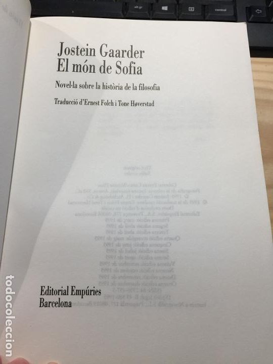 Libros de segunda mano: EL M&Oacute;N DE SOFIA - Jostein Gaarder - Foto 3