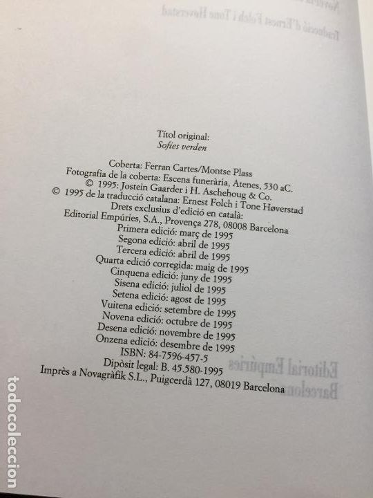 Libros de segunda mano: EL M&Oacute;N DE SOFIA - Jostein Gaarder - Foto 4