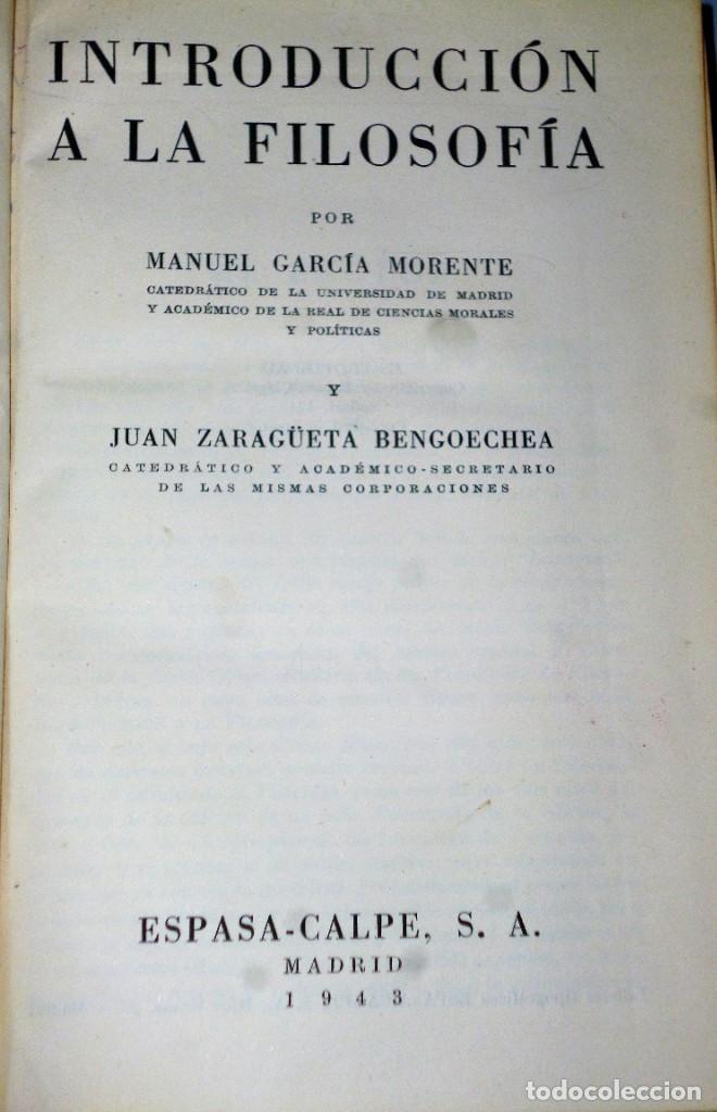 Libros de segunda mano: INTRODUCCI&Oacute;N A LA FILOSOF&Iacute;A - Foto 2