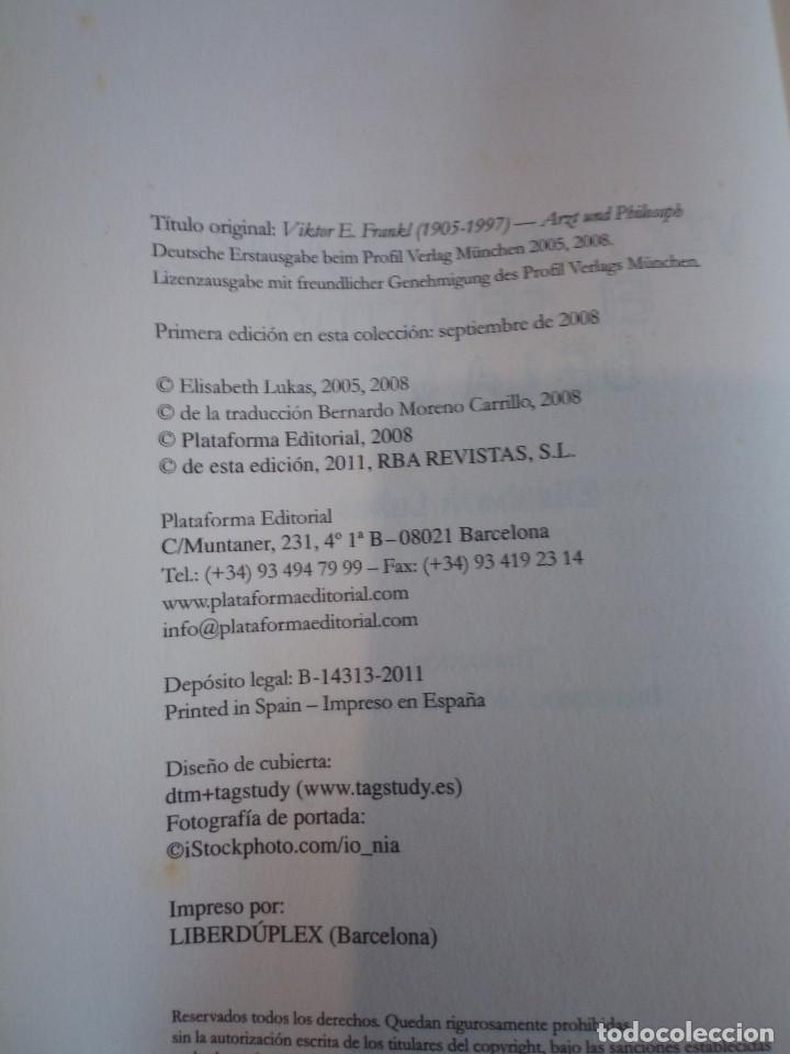 Libros de segunda mano: 112-VIKTOR E. FRANKL, el sentido de la vida, Elisabeth Lukas, 2008 - Foto 4