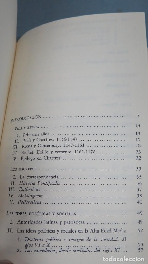 Libros de segunda mano: POLICRATICUS. JUAN DE SALISBURY - Foto 2