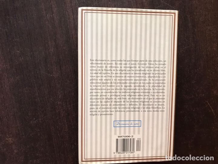 Libros de segunda mano: Diccionario del esp&iacute;ritu. Eugenio Tr&iacute;as - Foto 2
