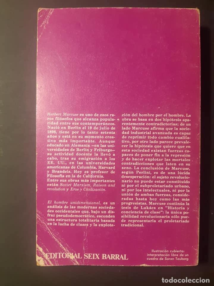 Libros de segunda mano: El hombre unidimensional. Herbert Marcuse - Foto 2