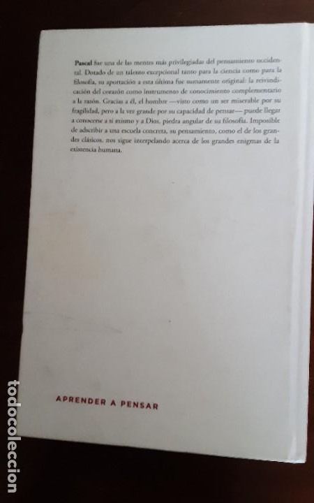 Libros de segunda mano: PASCAL. COLECCI&Oacute;N APRENDER A PENSAR, DE RBA 2.015. - Foto 3