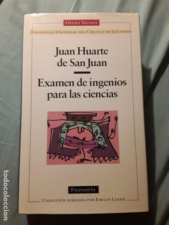 Libros de segunda mano: Examen de ingenios para las ciencias, de Juan Huarte de San Juan. Opera mundi.