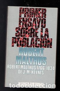 Libros de segunda mano: Primer ensayo sobre la poblaci&oacute;n, Robert Malthus - Foto 1