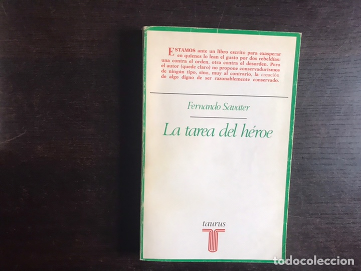 Libros de segunda mano: La tarea del h&eacute;roe. Fernando Savater - Foto 1