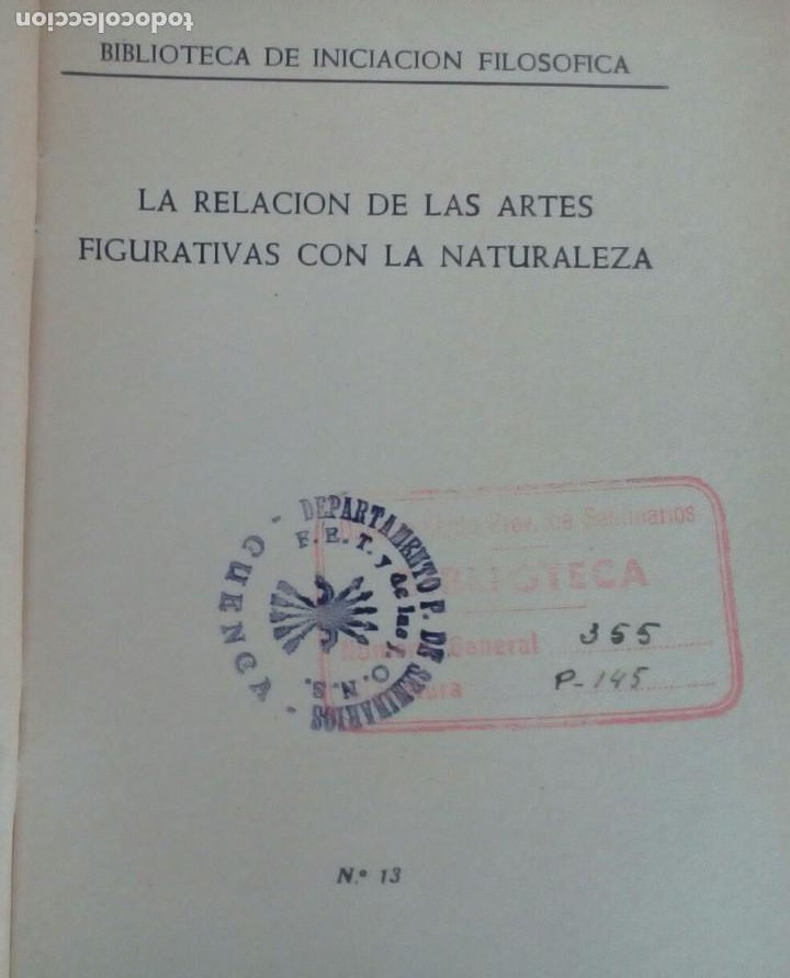 Libros de segunda mano: LA RELACION DE LAS ARTES FIGURATIVAS CON LA NATURALEZA. SCHELLING. AGUILAR 1954. BUENOS AIRES. - Foto 4 - 217445338