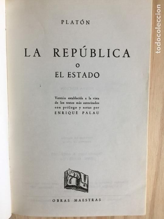 Libros de segunda mano: LA REP&Uacute;BLICA O EL ESTADO - Platon - Foto 4