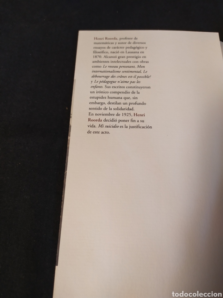 Libros de segunda mano: Mi suicidio. Henri Roorda - Foto 4