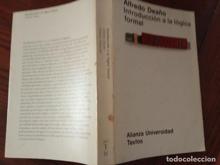 Libros de segunda mano: INTRODUCCI&Oacute;N A LA L&Oacute;GICA FORMAL - ALFREDO DEA&Ntilde;O. - Foto 2