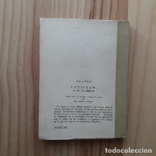 Libros de segunda mano: EUTIFRON, O DE LA PIEDAD - PLATON - Foto 3
