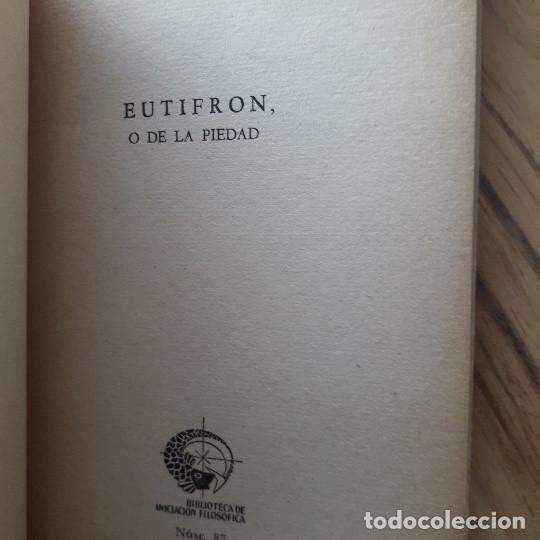 Libros de segunda mano: EUTIFRON, O DE LA PIEDAD - PLATON - Foto 5