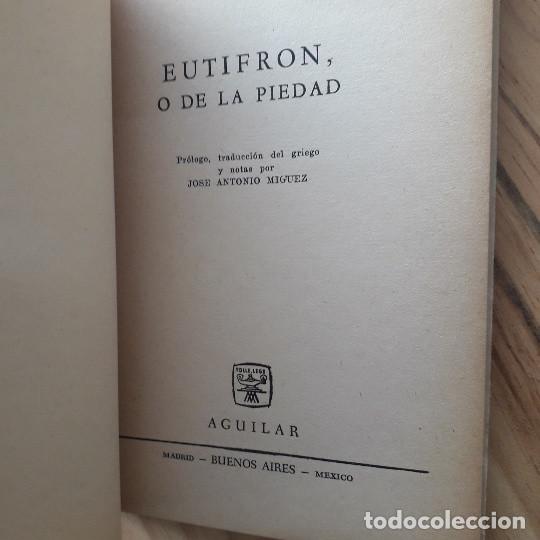 Libros de segunda mano: EUTIFRON, O DE LA PIEDAD - PLATON - Foto 6