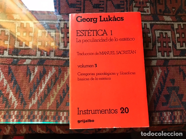 Libros de segunda mano: Est&eacute;tica. Luk&aacute;cs, volumen 3. - Foto 1