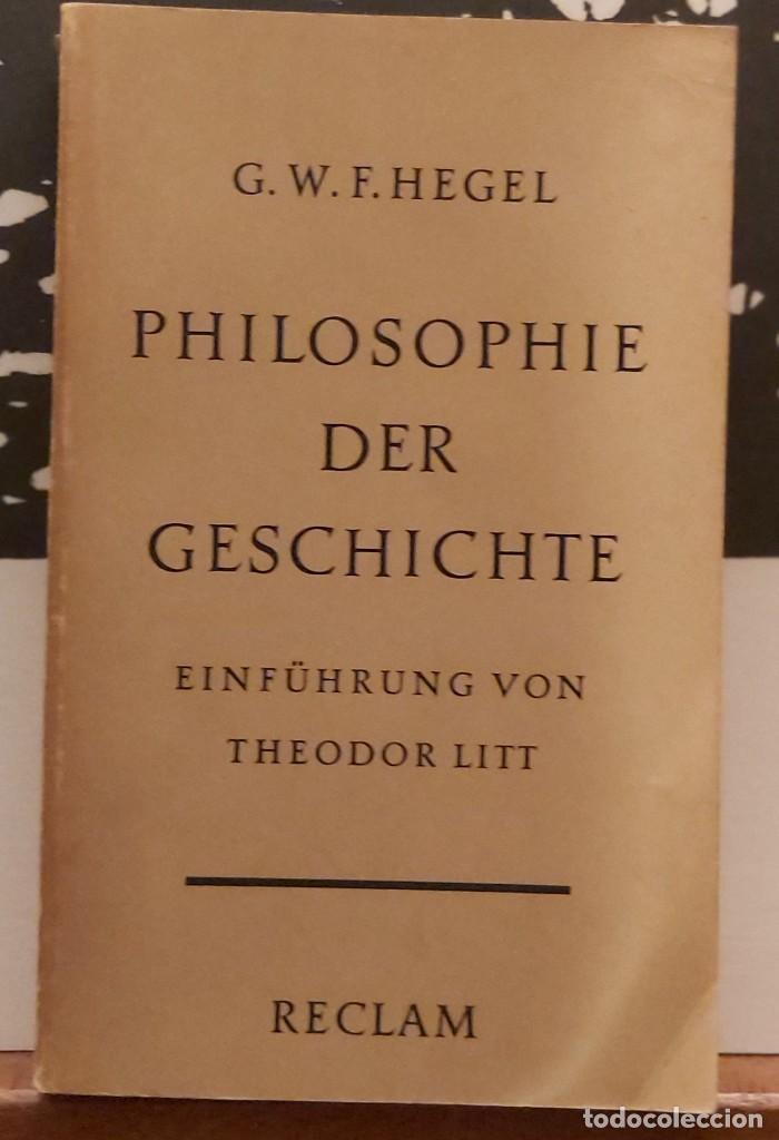 Libros de segunda mano: PHILOSOPHIE DER GESCHICHTE.G.W.F. HEGEL