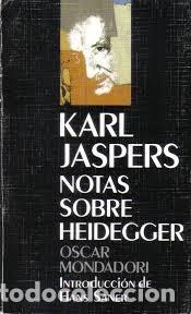 Libros de segunda mano: notas sobre Martin Heidegger Karl Jaspers
