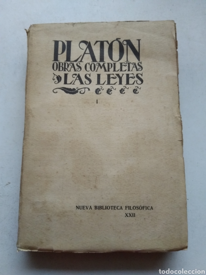 Libros de segunda mano: LAS LEYES 1928/PLAT&Oacute;N OBRAS COMPLETAS I